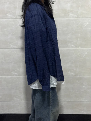 Ruben Check Long Sleeve Flowy Fit Long Sleeve Shirt