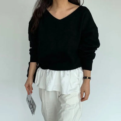 Mako Daily Loose Fit V-Neck Knit