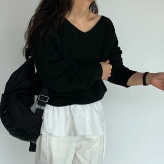 Mako Daily Loose Fit V-Neck Knit