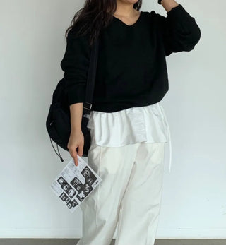 Mako Daily Loose Fit V-Neck Knit