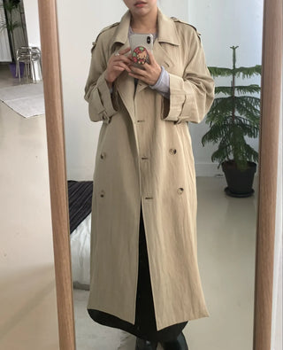 Classic Oversized Double Button Trench Coat