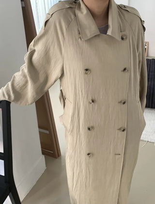 Classic Oversized Double Button Trench Coat