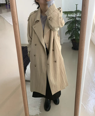 Classic Oversized Double Button Trench Coat
