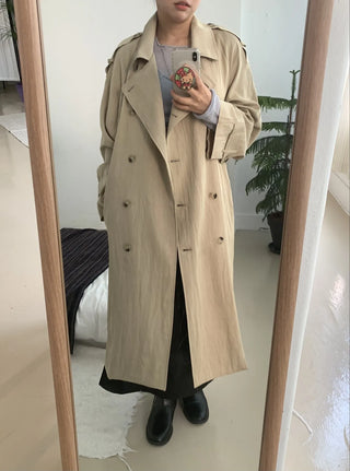 Classic Oversized Double Button Trench Coat