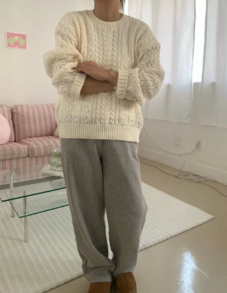 Daily Loose Fit Center Point Fleece-Lined Wide Training Pants