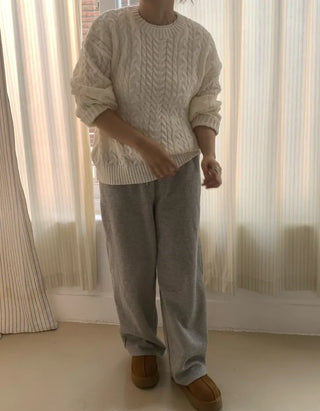 Daily Loose Fit Center Point Fleece-Lined Wide Training Pants