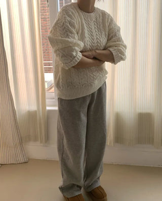 Daily Loose Fit Center Point Fleece-Lined Wide Training Pants