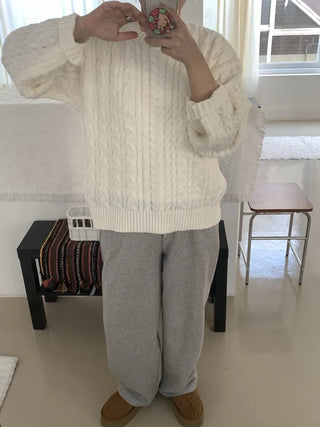 Daily Loose Fit Center Point Fleece-Lined Wide Training Pants