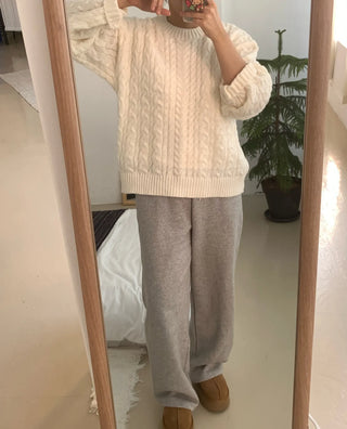 Daily Loose Fit Center Point Fleece-Lined Wide Training Pants