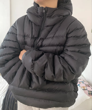Volumi Hooded Oversized Short Padded Jacket