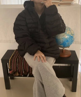 Volumi Hooded Oversized Short Padded Jacket