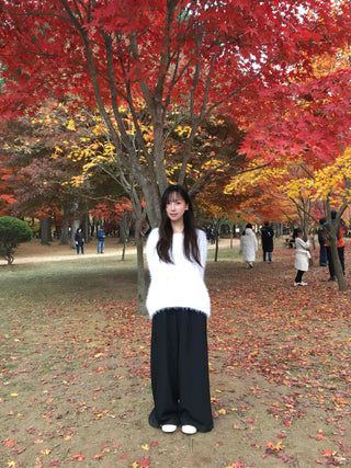 Fuzzy Soft Mohair Loose Fit Round Knit