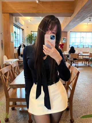 Classic Belt Detail Slim Fit Mini Skirt