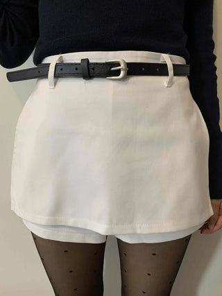 Classic Belt Detail Slim Fit Mini Skirt
