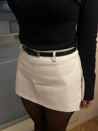 Classic Belt Detail Slim Fit Mini Skirt