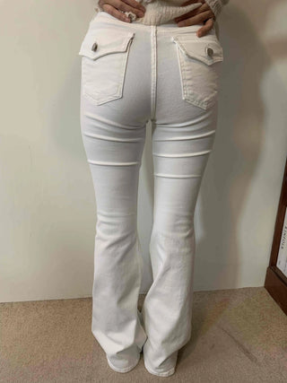 Glam Slim Bootcut High-Waisted Long Pants