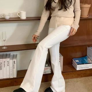 Glam Slim Bootcut High-Waisted Long Pants