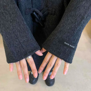 Mandarin Collar Toggle Loose Boxy Short Wool Coat