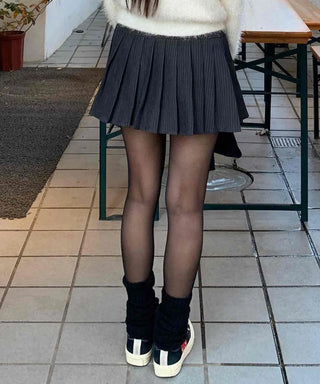 Campus Mood Boxy Pleated Tennis Mini Skirt