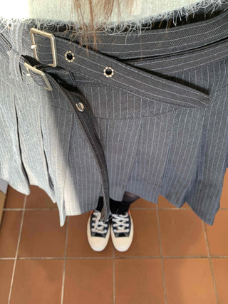 Campus Mood Boxy Pleated Tennis Mini Skirt