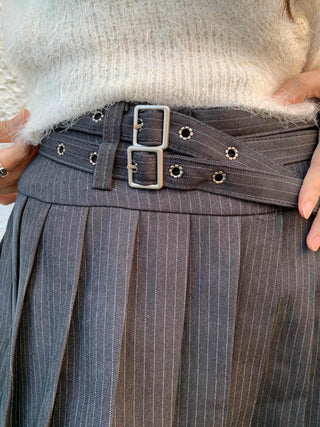 Campus Mood Boxy Pleated Tennis Mini Skirt