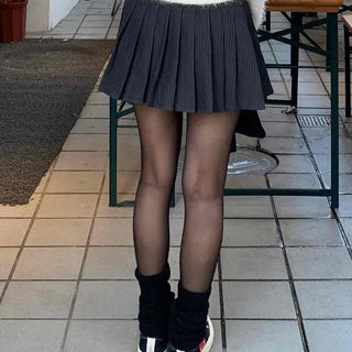 Campus Mood Boxy Pleated Tennis Mini Skirt