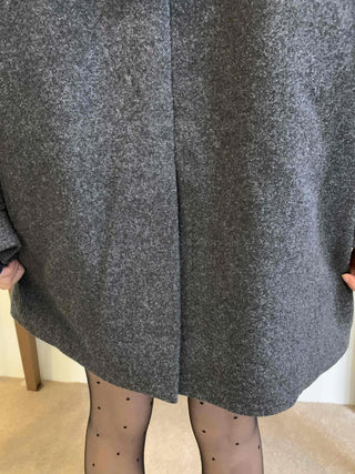 Tailored Single Loose Fit Wool Blend Long Coat