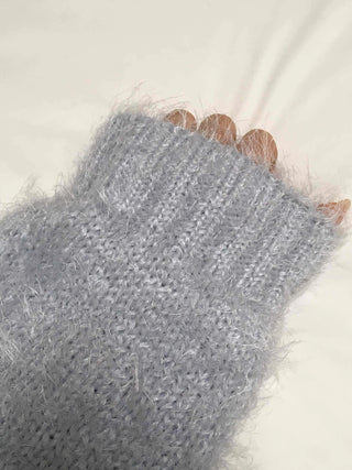 Soft Fudge Angora V-Neck Button Cardigan