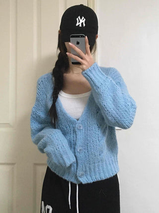 Soft Cable Knit Loose Fit Cardigan