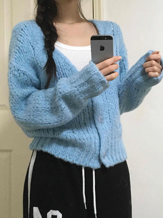 Soft Cable Knit Loose Fit Cardigan