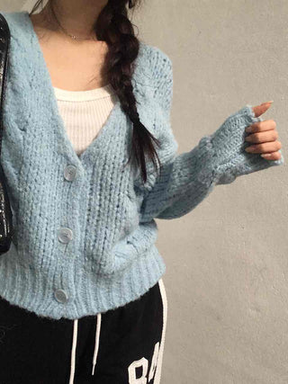 Soft Cable Knit Loose Fit Cardigan