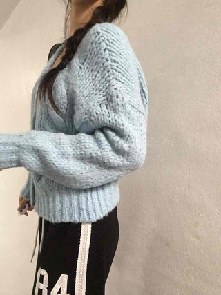 Soft Cable Knit Loose Fit Cardigan