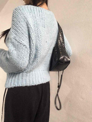 Soft Cable Knit Loose Fit Cardigan