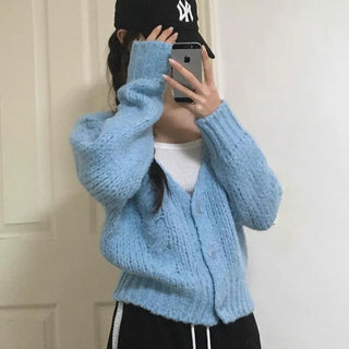 Soft Cable Knit Loose Fit Cardigan
