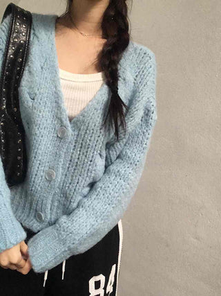 Soft Cable Knit Loose Fit Cardigan