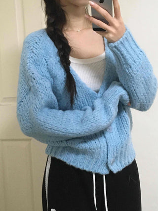 Soft Cable Knit Loose Fit Cardigan