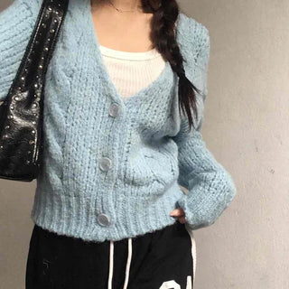 Soft Cable Knit Loose Fit Cardigan