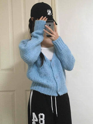Soft Cable Knit Loose Fit Cardigan