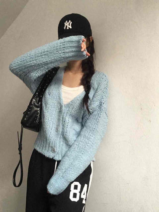 Soft Cable Knit Loose Fit Cardigan