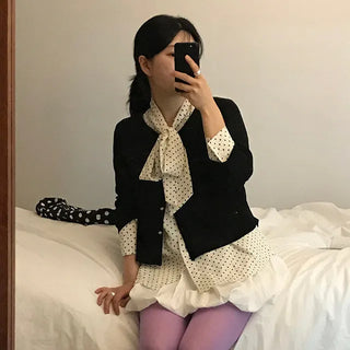Nuro Delicate Fit Heathered Basic Cardigan