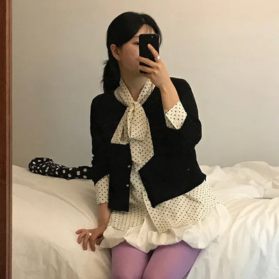 Nuro Delicate Fit Heathered Basic Cardigan