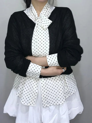 Nuro Delicate Fit Heathered Basic Cardigan
