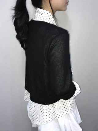 Nuro Delicate Fit Heathered Basic Cardigan