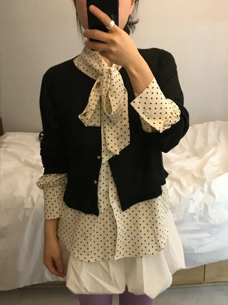 Nuro Delicate Fit Heathered Basic Cardigan