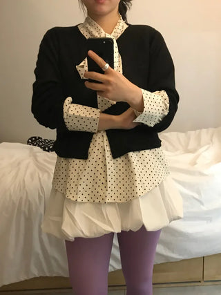 Nuro Delicate Fit Heathered Basic Cardigan