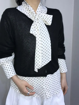Nuro Delicate Fit Heathered Basic Cardigan