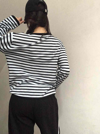 Marine Stripe V-Neck Knit