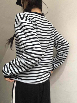 Marine Stripe V-Neck Knit