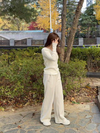 Romantic Button Wrap V-Neck Knit Cardigan