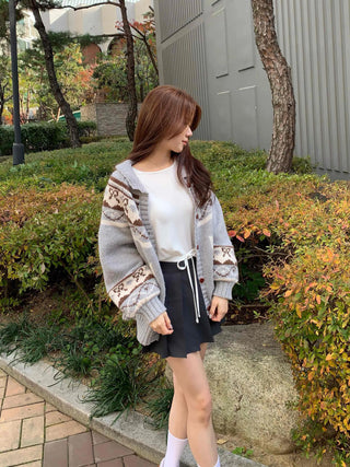 Color Block Ribbon Pleated Mini Skirt